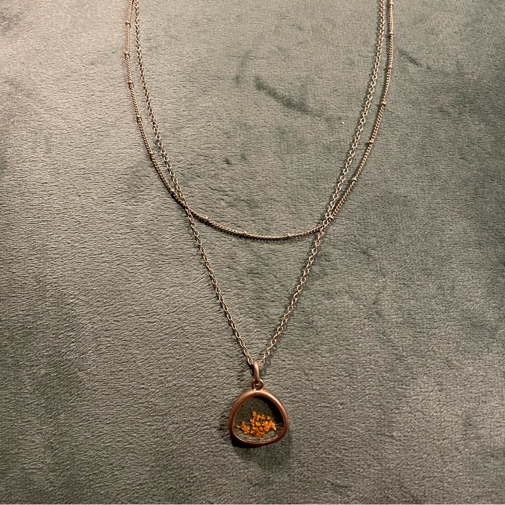 Elegant Boho Layered Gold Floral Pendant Necklace
